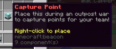 Capture Point item tooltip showing beacon that can be placed during outpost war to capture points